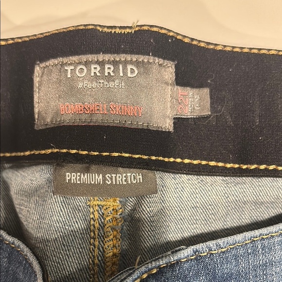 Torrid Distressed Blue Jeans - Picture 2 of 4